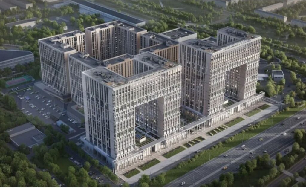 Поставка фасадных плит из известняка Caboca Limestone для жилого комплекса «Дефанс»